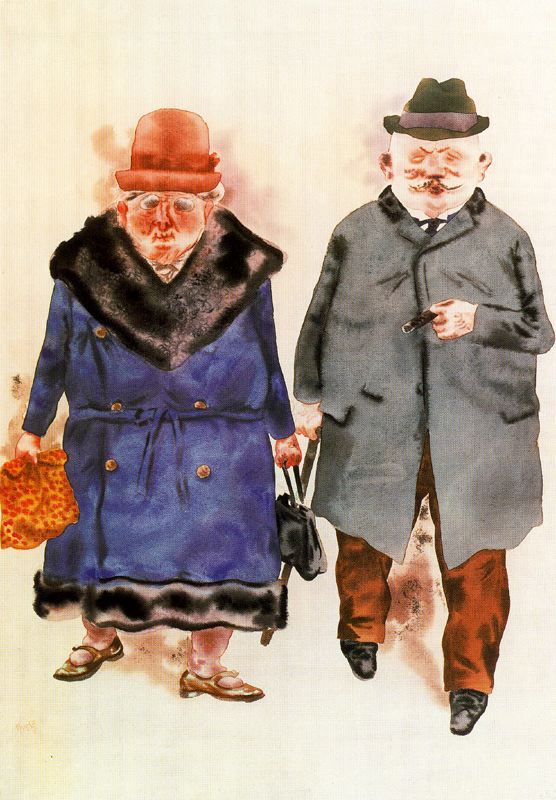 A Married Couple by George Grosz, 1930